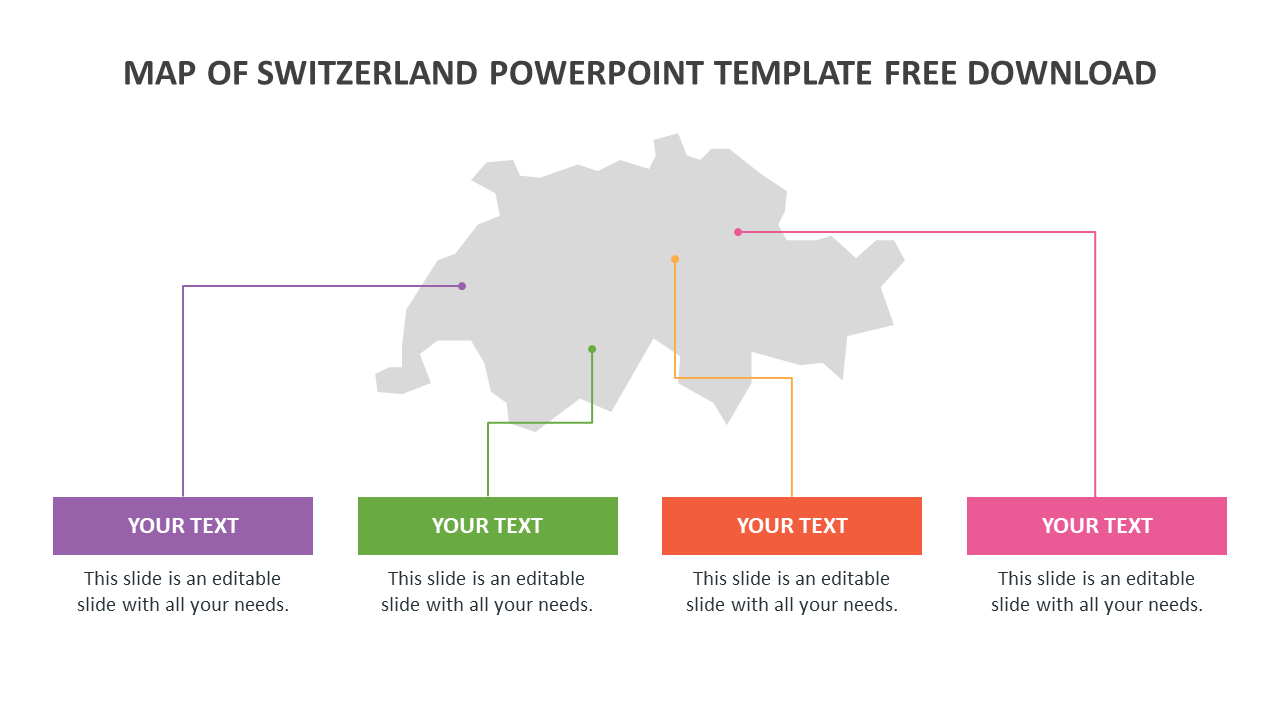 Map of switzerland powerpoint template free download